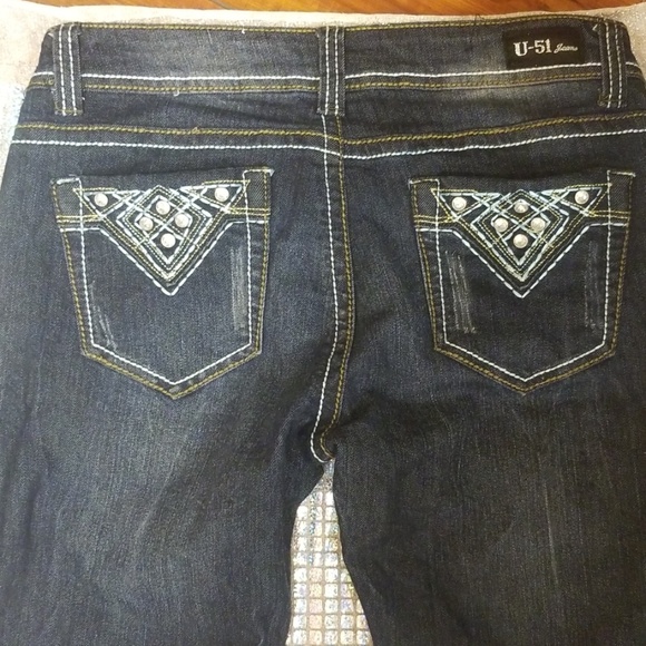 Rhinestone Blue Jeans - Picture 7 of 8